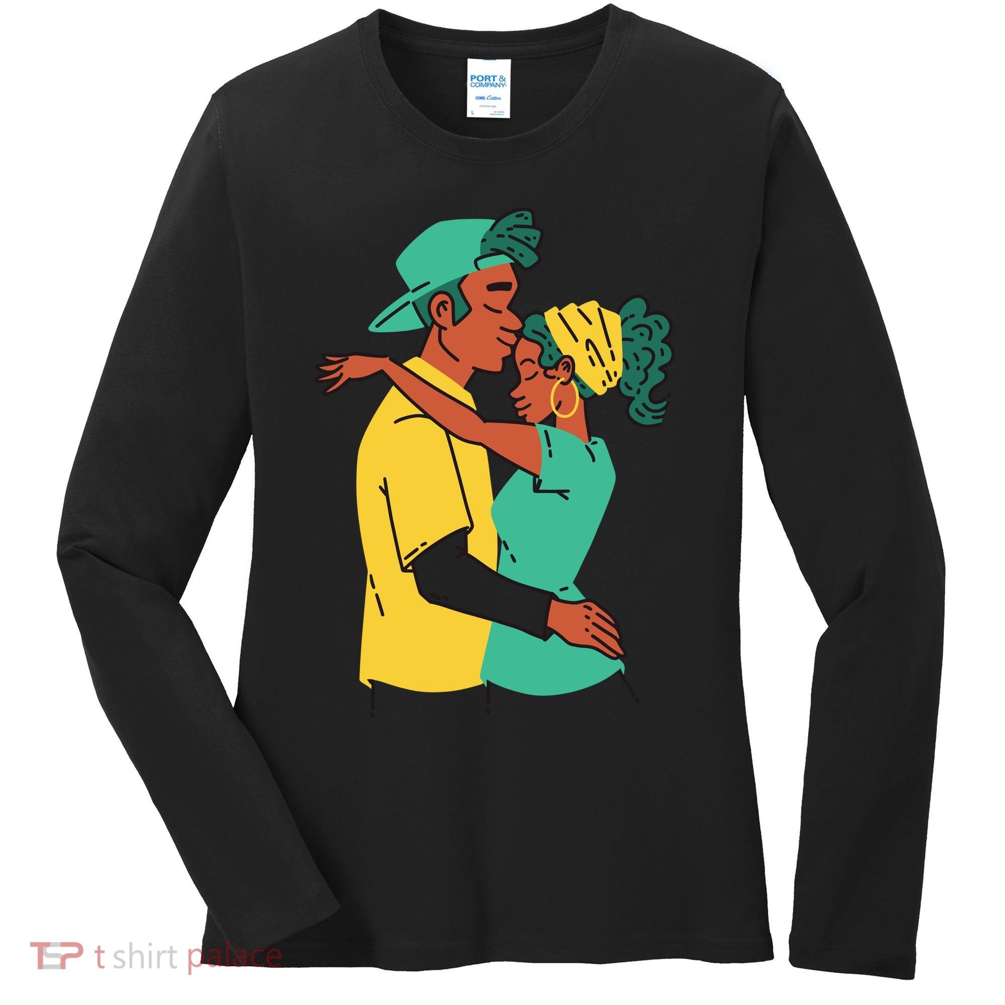 African American Couple Women's Long Sleeve Shirt