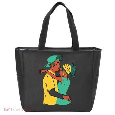 African American Couple Tote Bag