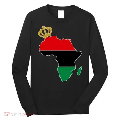 African American Pride Crown Long Sleeve Shirt