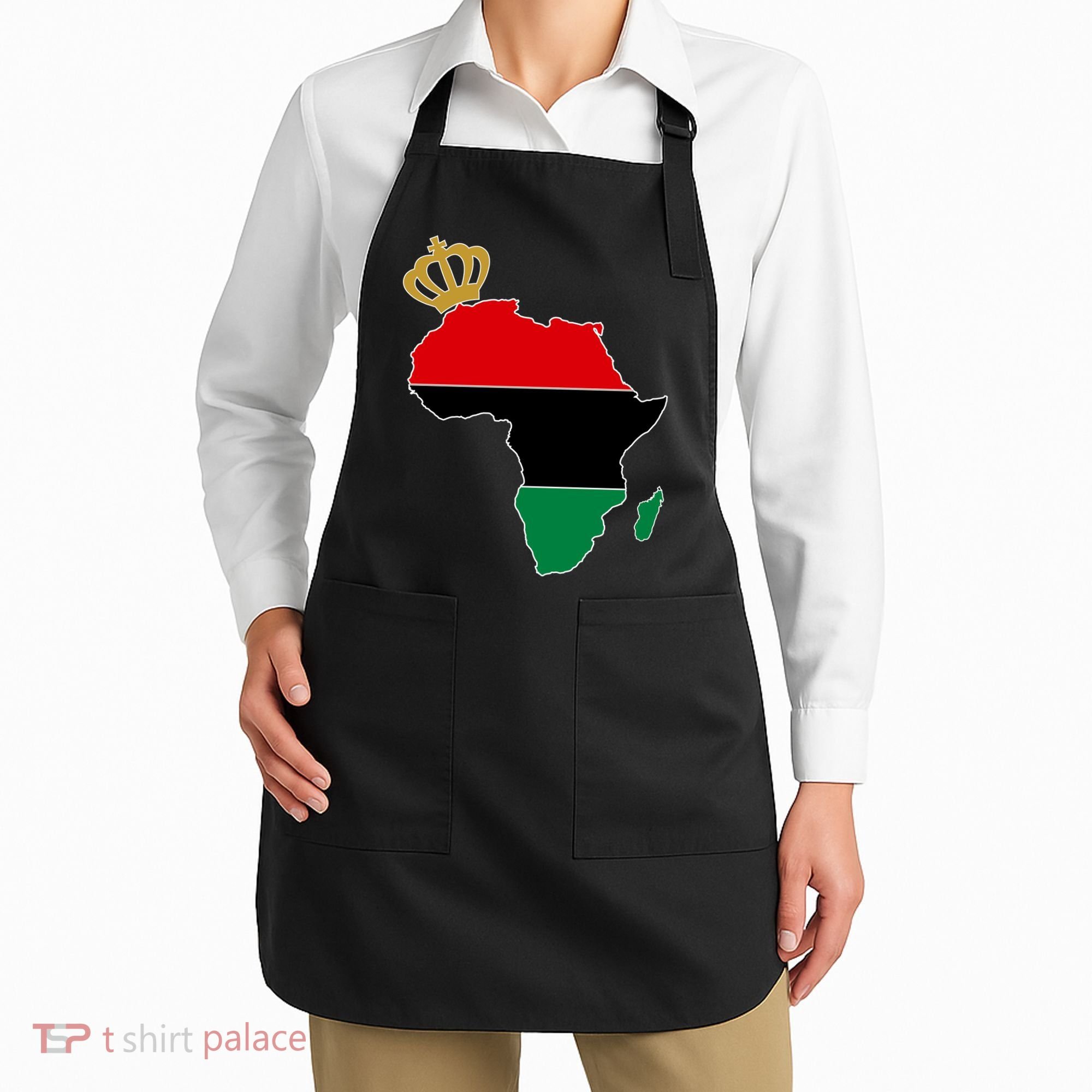 African American Pride Crown Apron