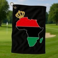 African American Pride Crown Golf Towel thumb 1