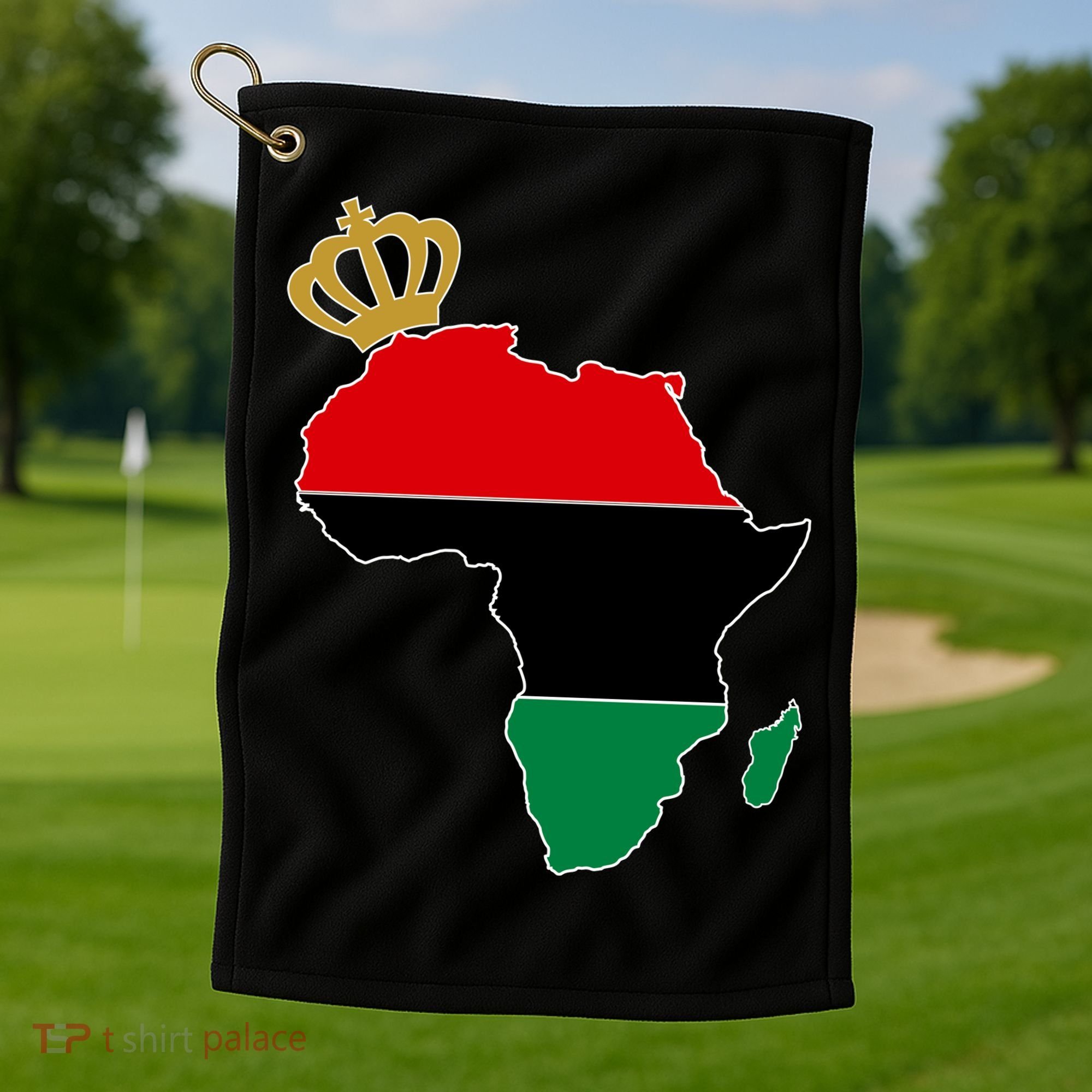 African American Pride Crown Golf Towel