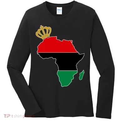 African American Pride Crown Women's Long Sleeve Shirt