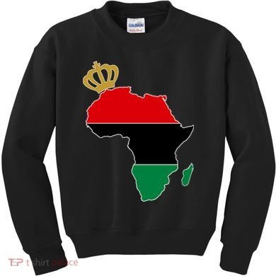 African American Pride Crown Kids Sweatshirt