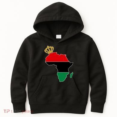 African American Pride Crown Kids Hoodie