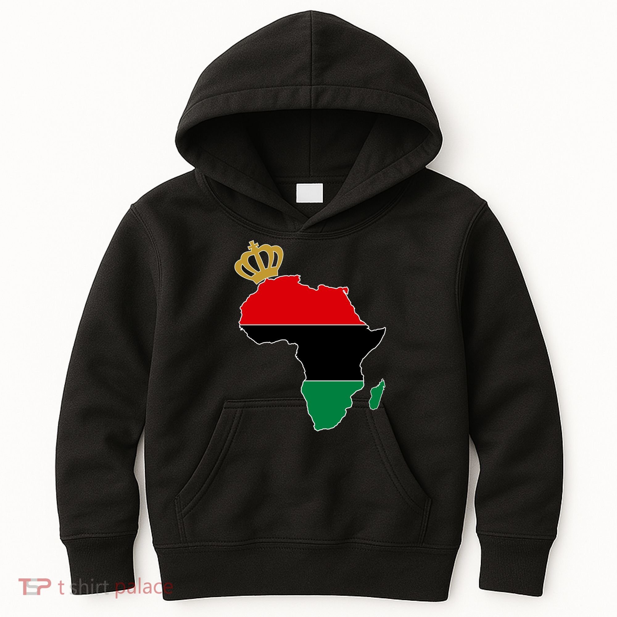 African American Pride Crown Kids Hoodie