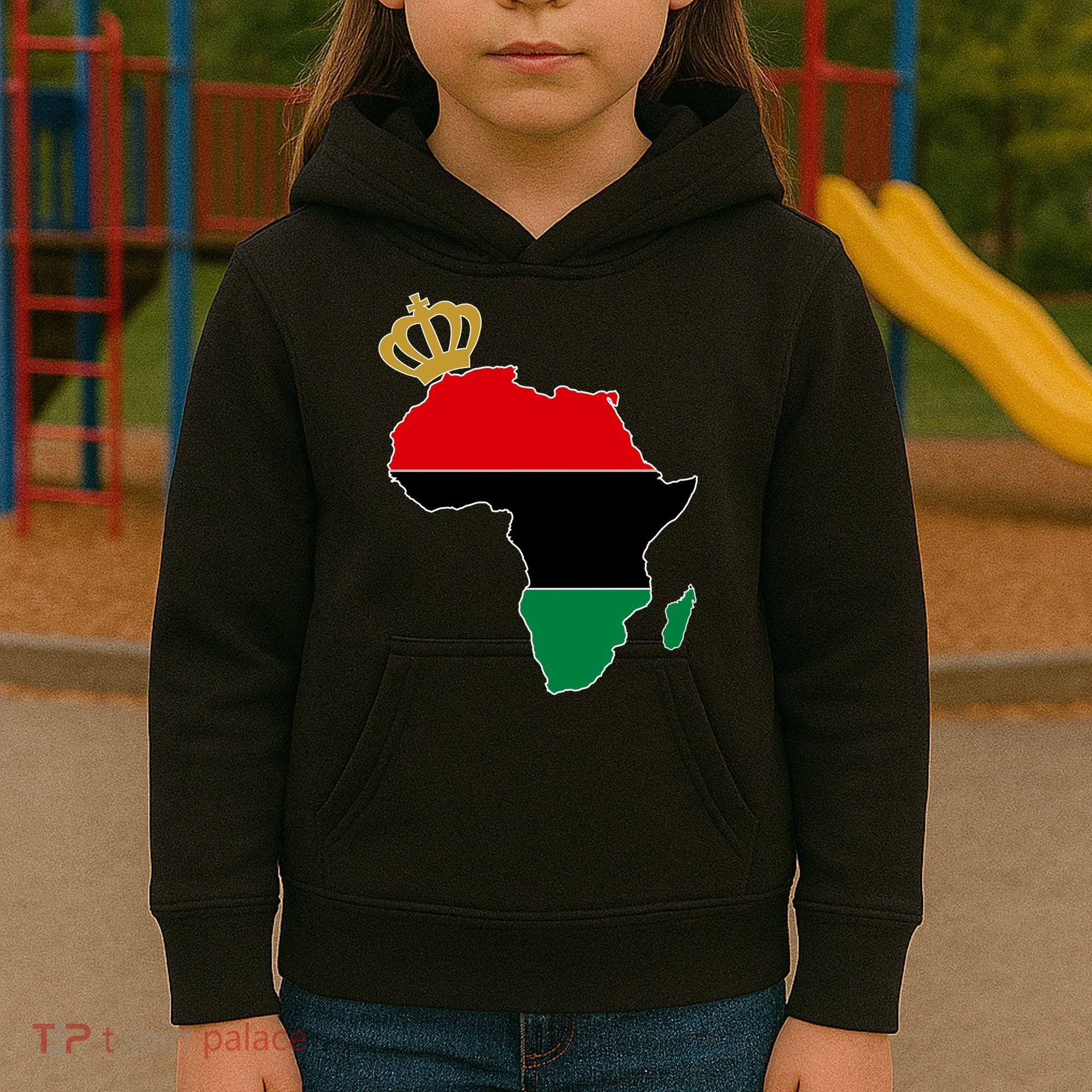 African American Pride Crown Kids Hoodie