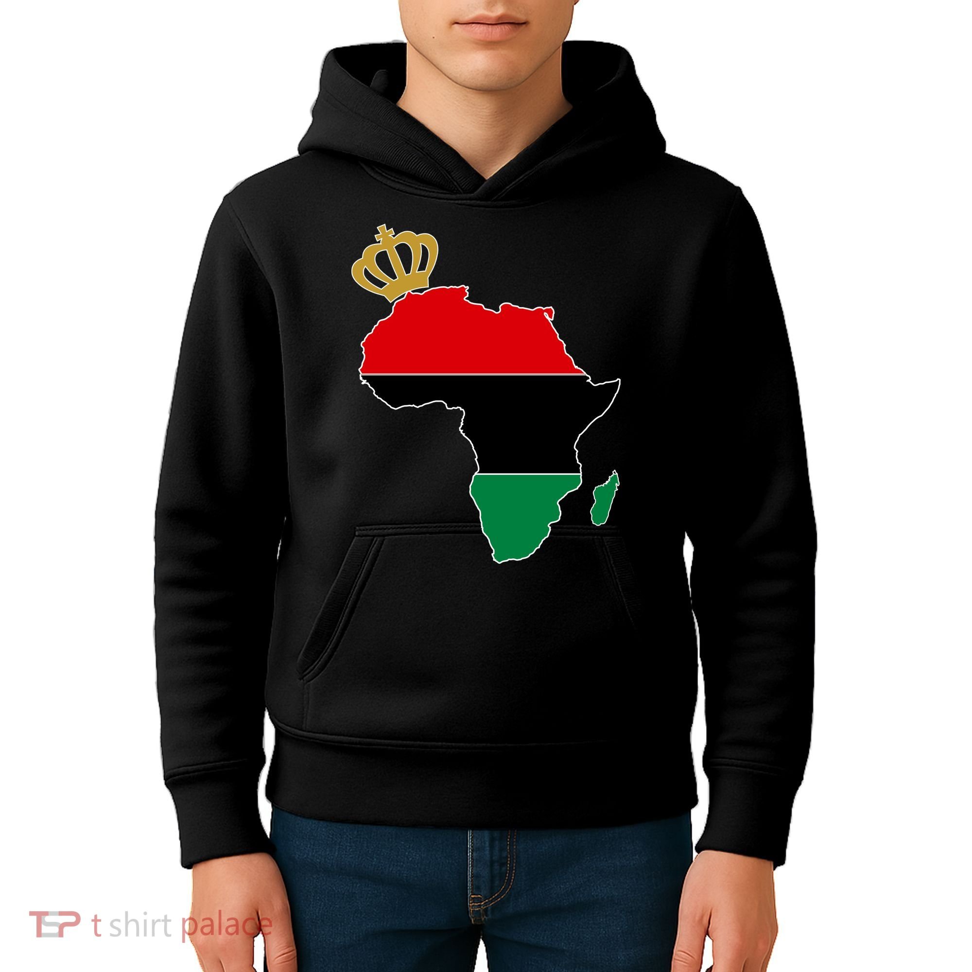 African American Pride Crown Kids Hoodie