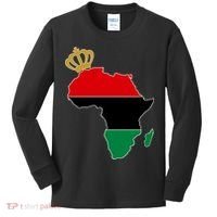 African American Pride Crown Kids Long Sleeve Shirt thumb 0