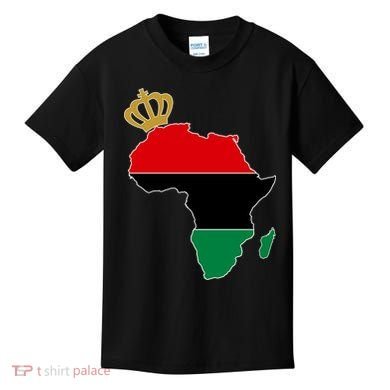 African American Pride Crown Kids T-Shirt