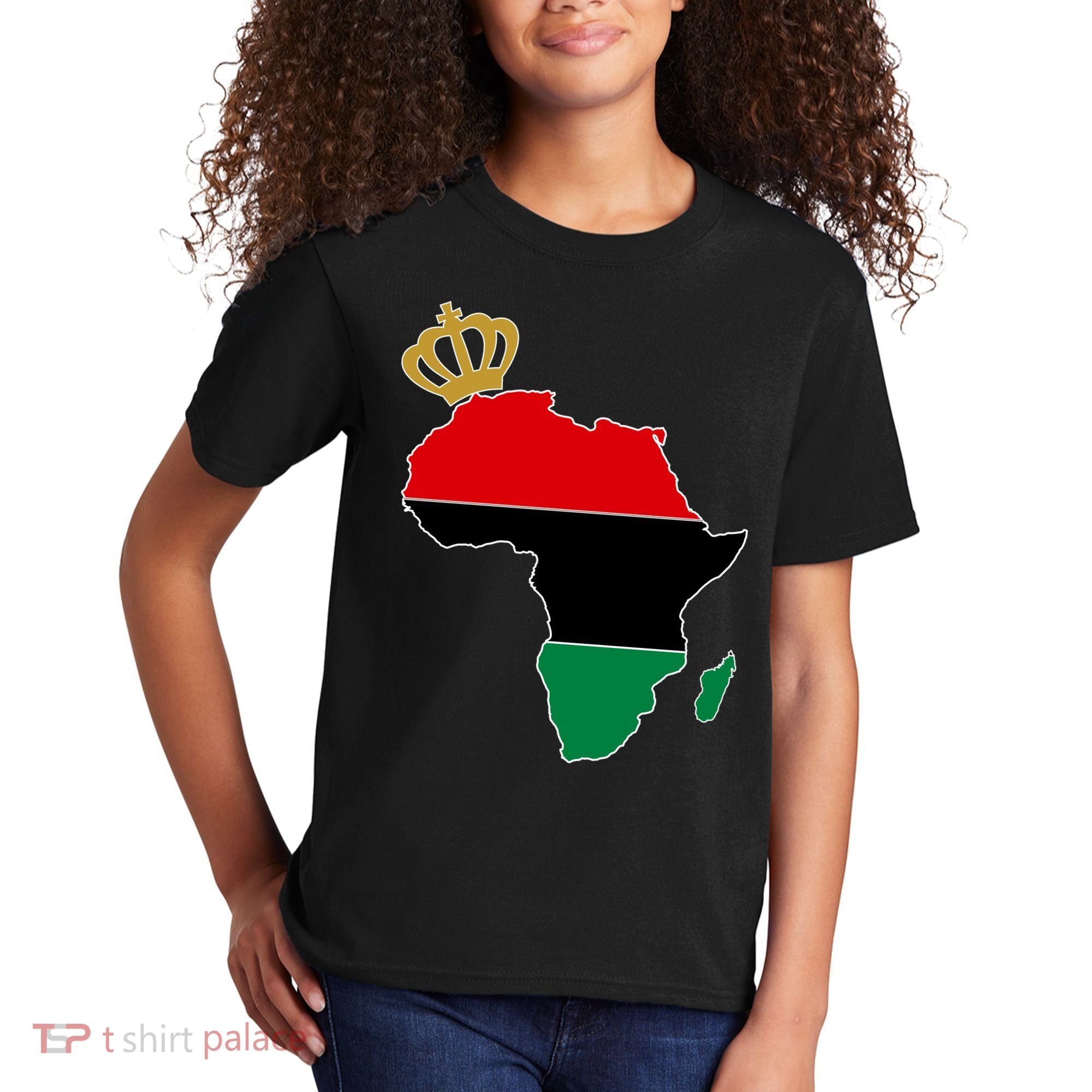 African American Pride Crown Kids T-Shirt