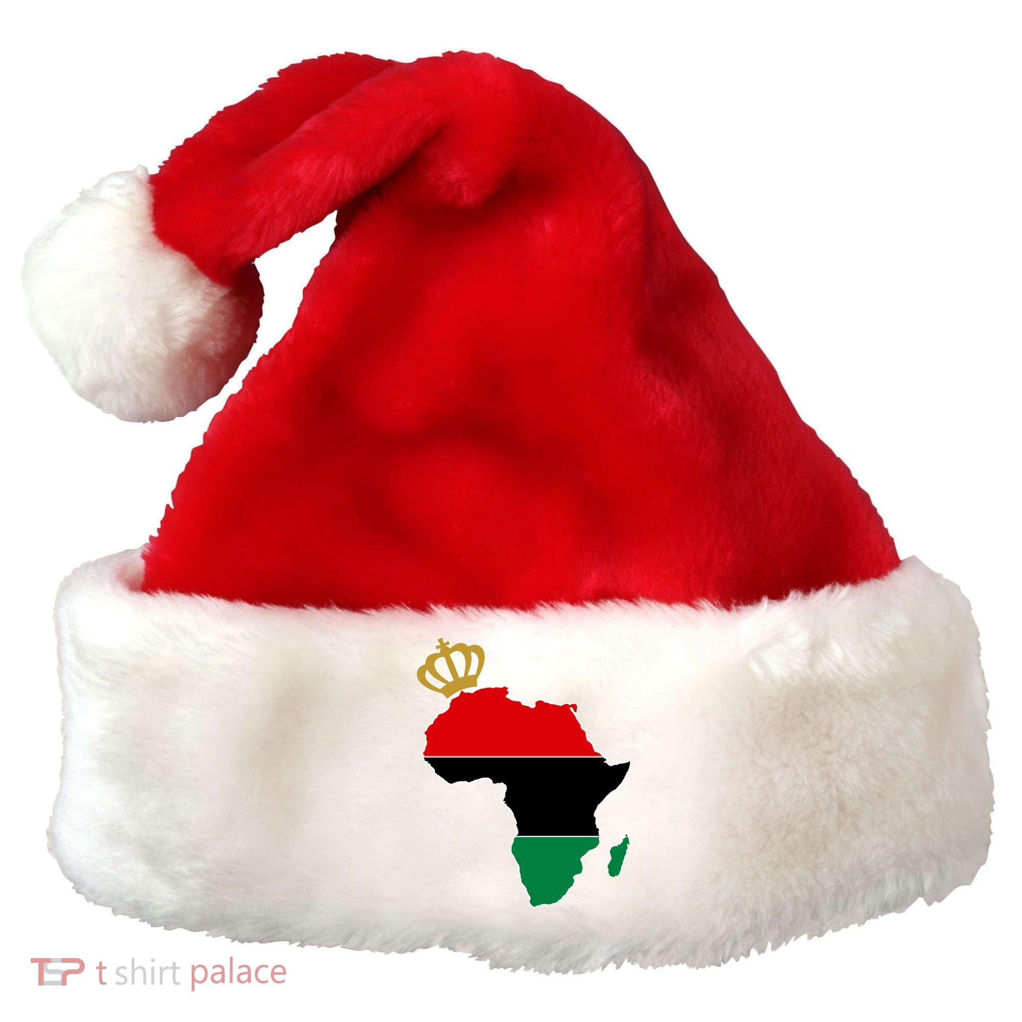African American Pride Crown Santa Hat