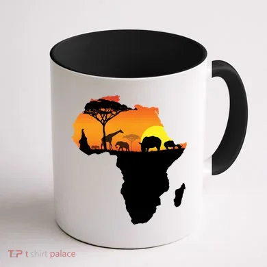 African Animals Coffee Mug back