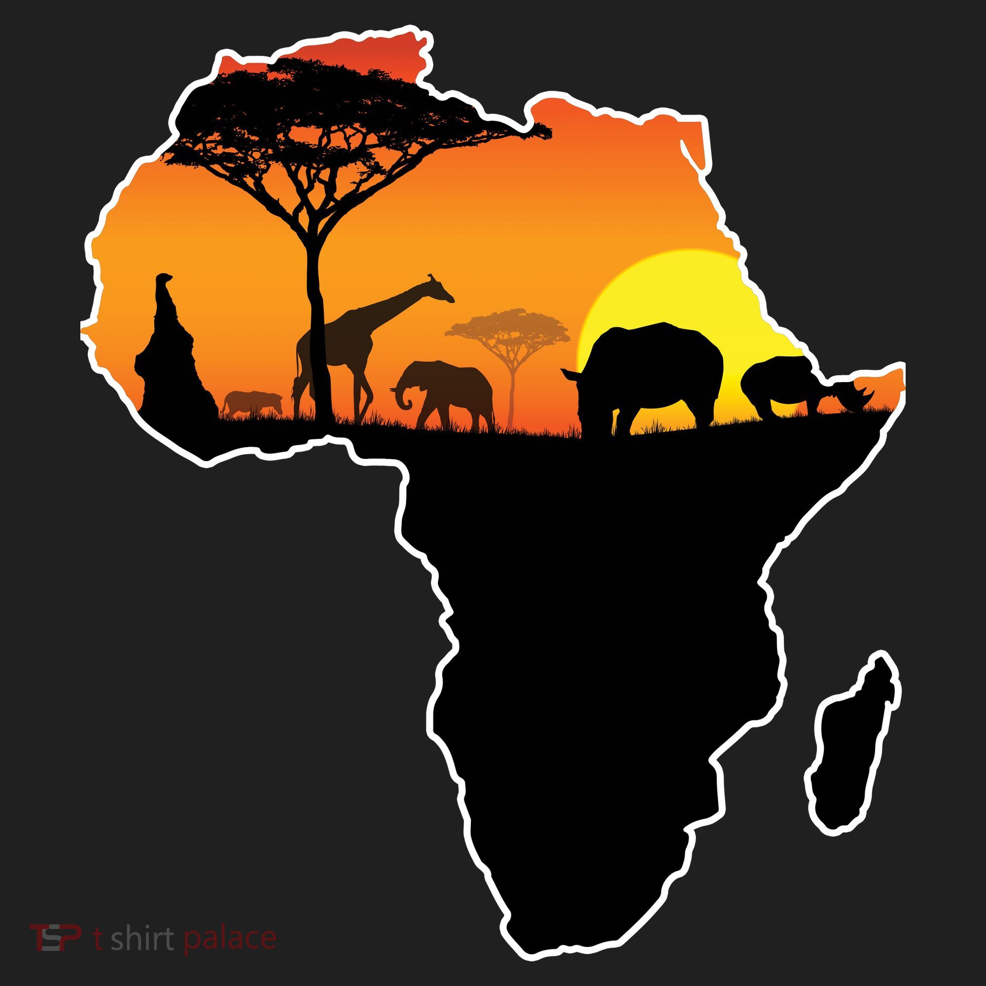 African Animals Golf Towel