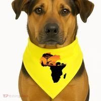 African Animals USA-Made Doggie Bandana thumb 1
