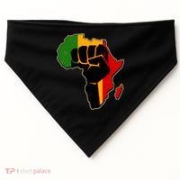 African Black Power Fist USA-Made Doggie Bandana thumb 0