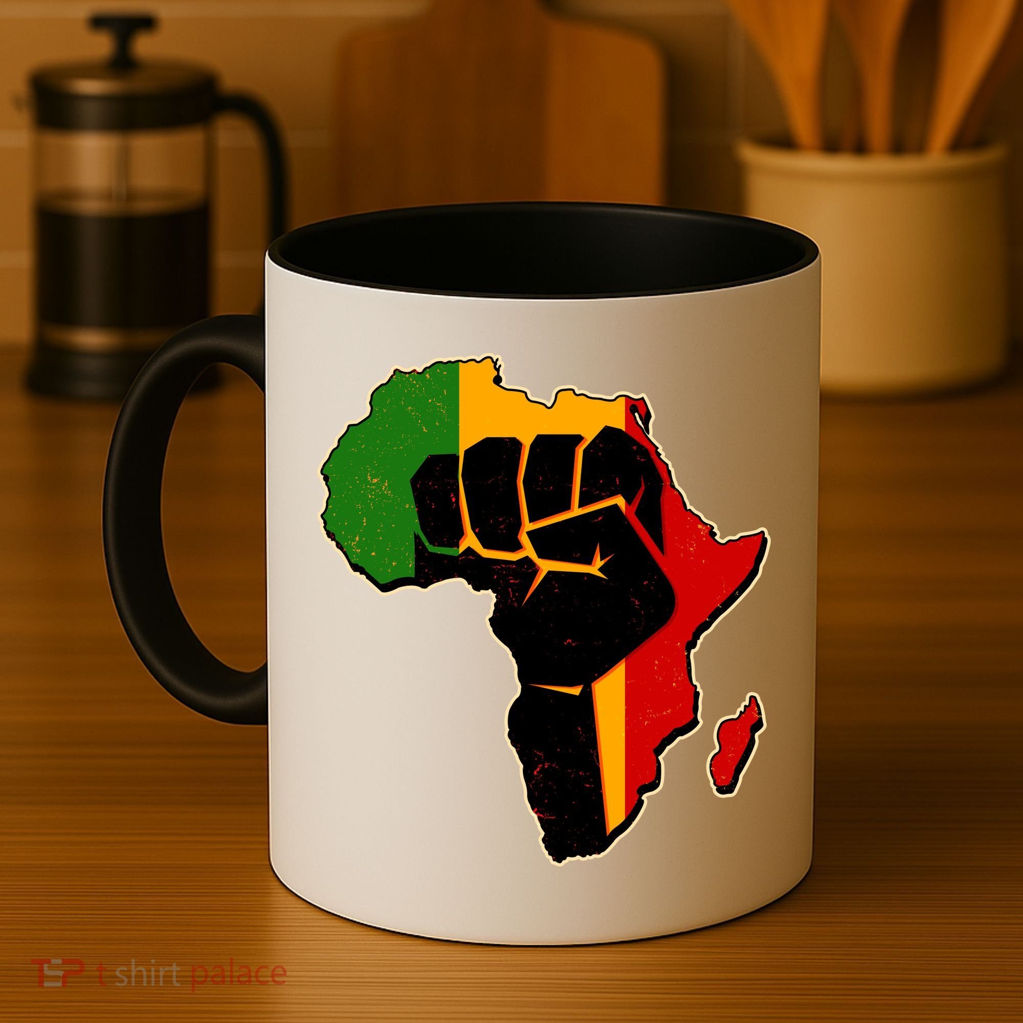African Black Power Fist Coffee Mug