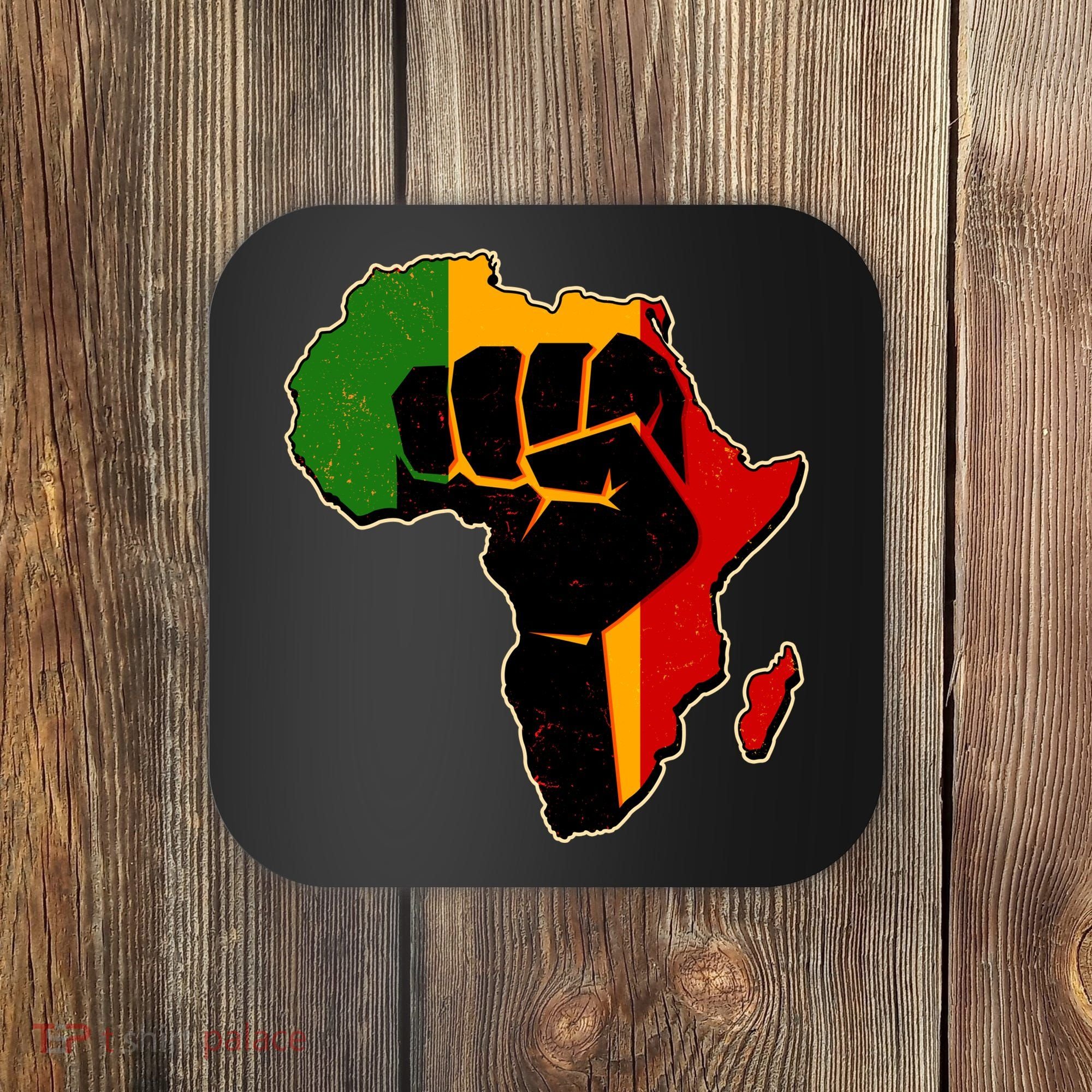 African Black Power Fist Coaster