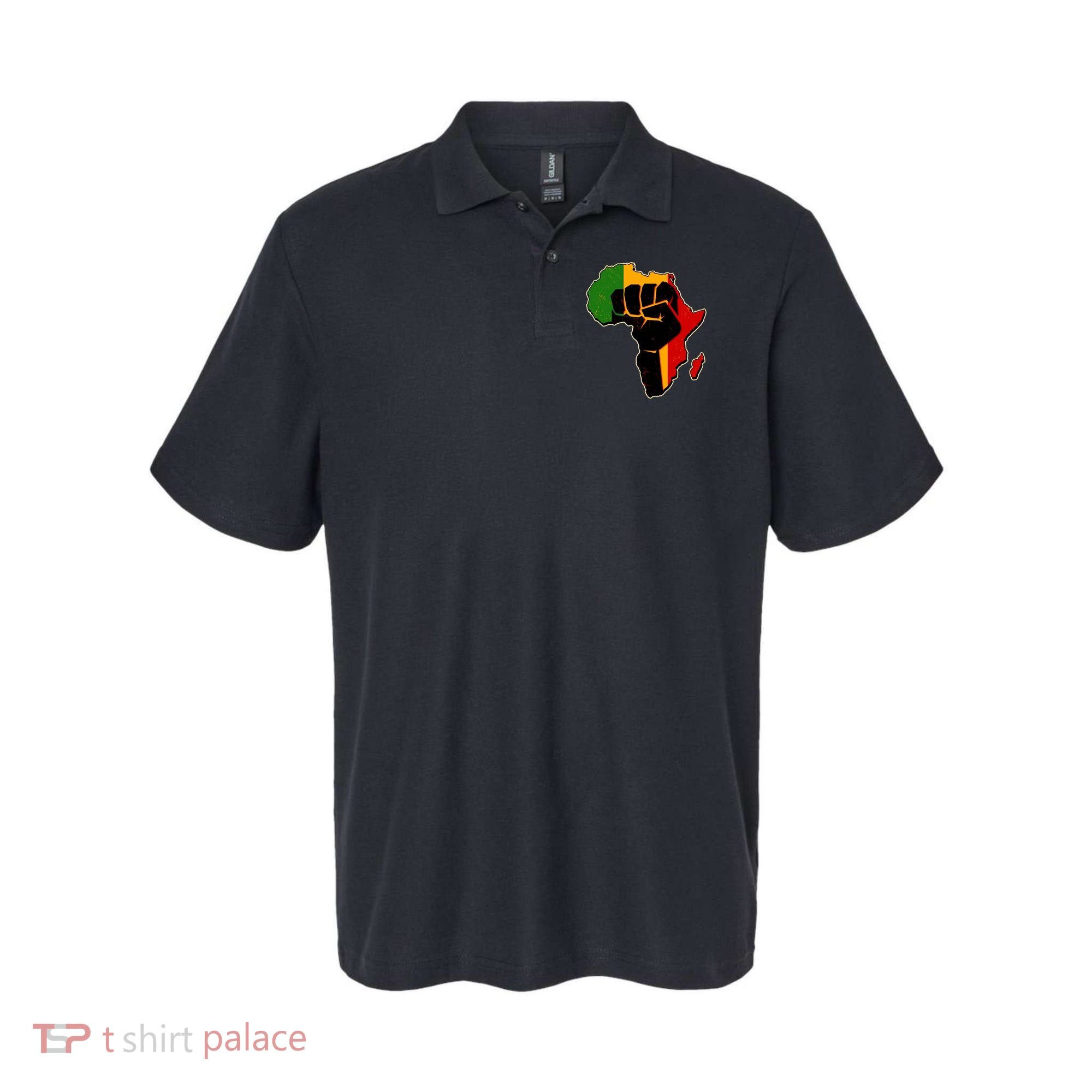 African Black Power Fist Polo