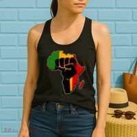 African Black Power Fist Women's Tank Top thumb 2