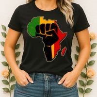 African Black Power Fist Women's T-Shirt thumb 2
