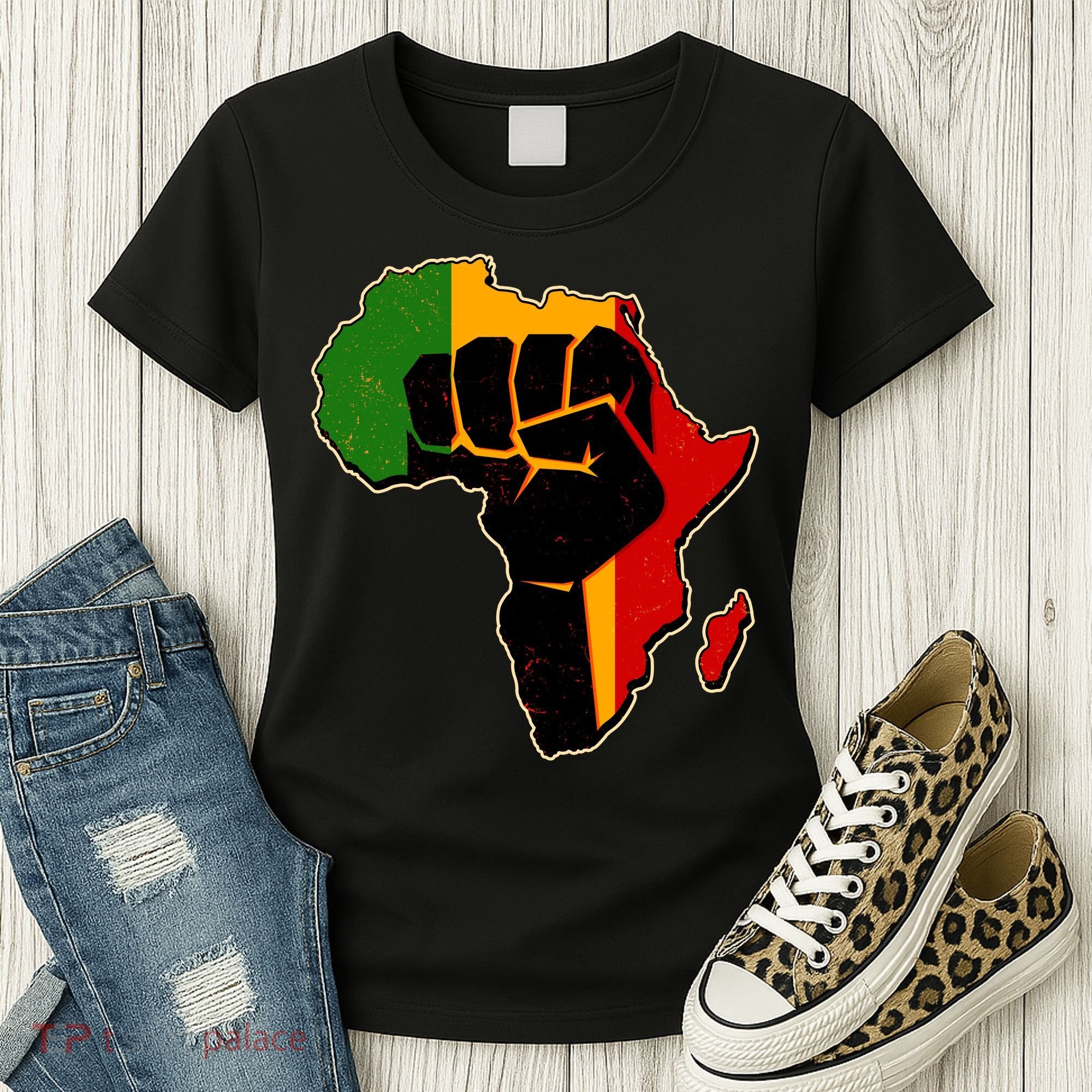 African Black Power Fist Women's T-Shirt