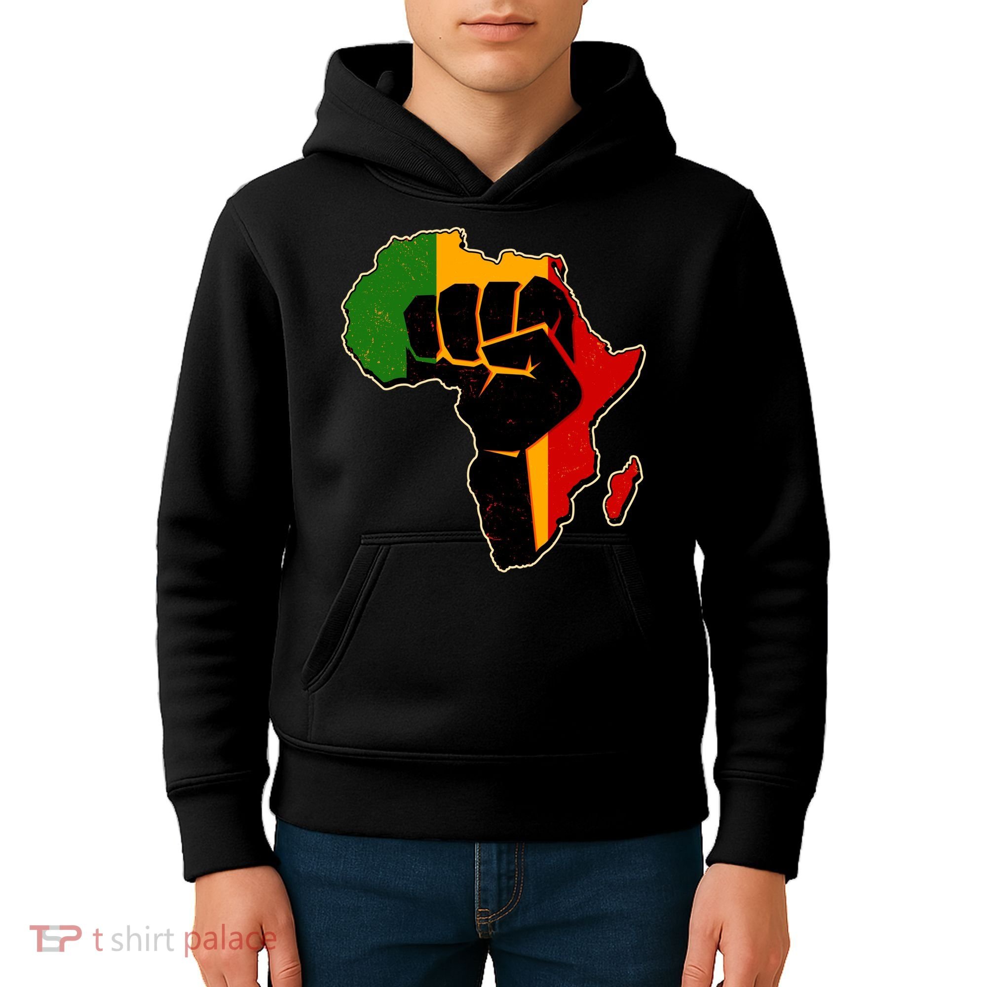 African Black Power Fist Kids Hoodie