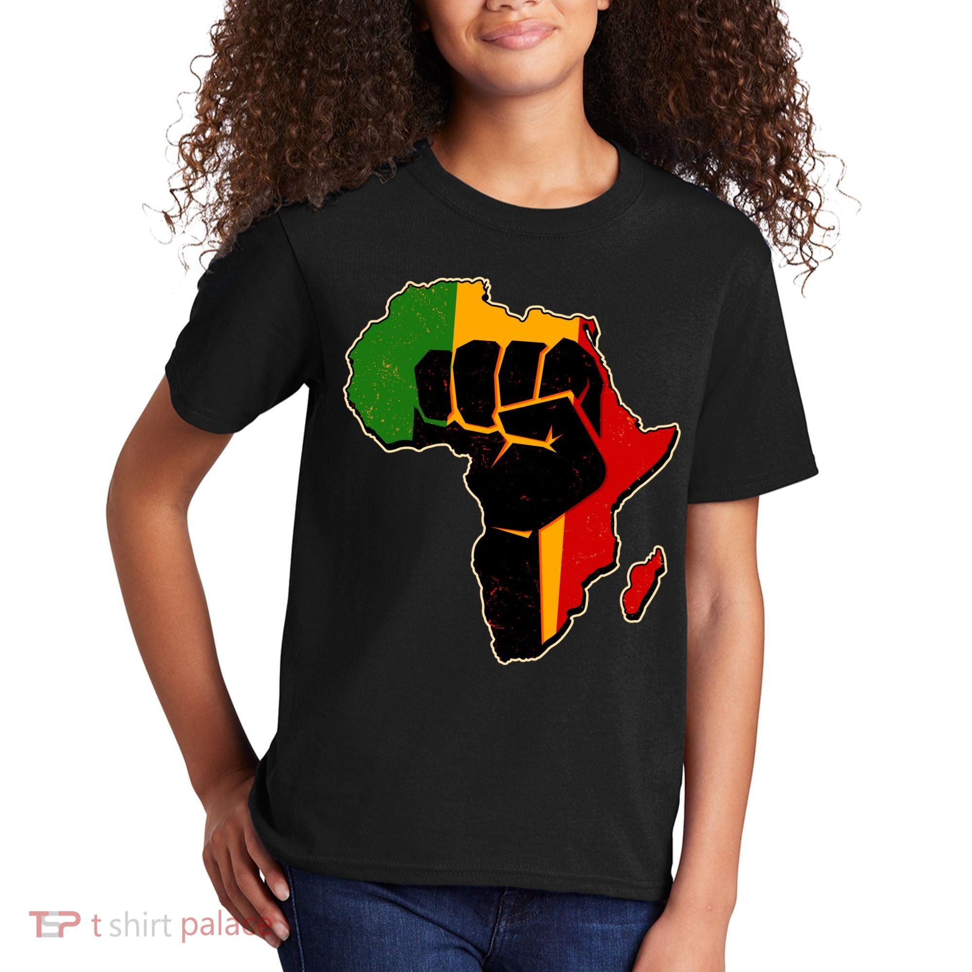 African Black Power Fist Kids T-Shirt