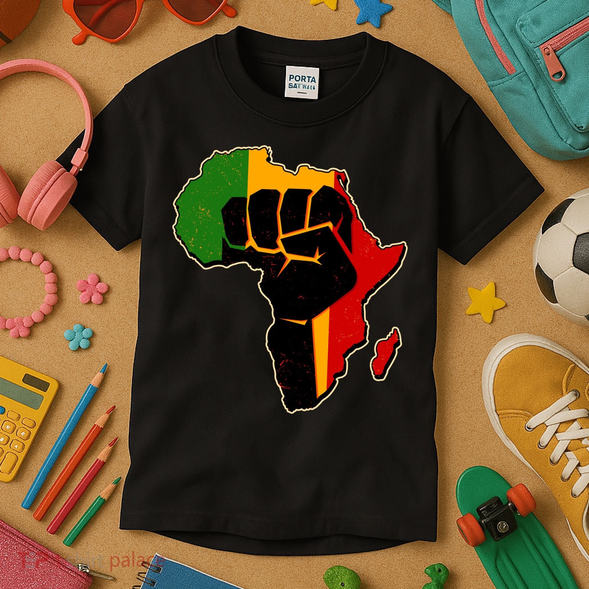 African Black Power Fist Kids T-Shirt