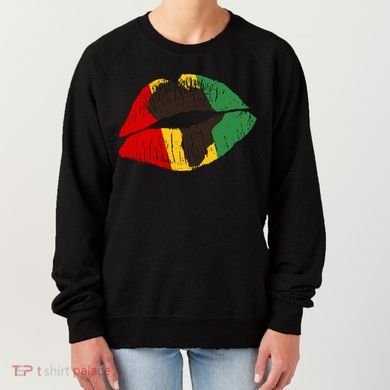 African Colors Lipstick Print Women's Sweatshirt
