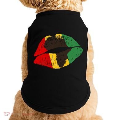 African Colors Lipstick Print Doggie Tank