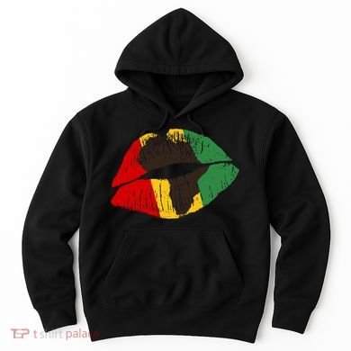 African Colors Lipstick Print Hoodie