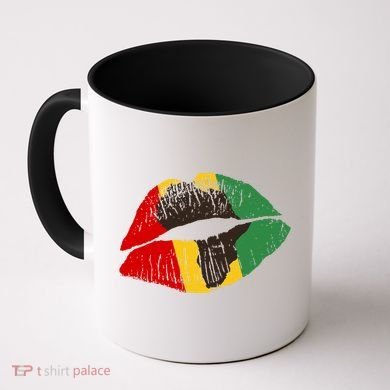 African Colors Lipstick Print Coffee Mug