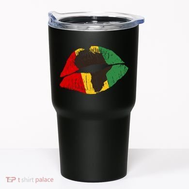 African Colors Lipstick Print Tumbler