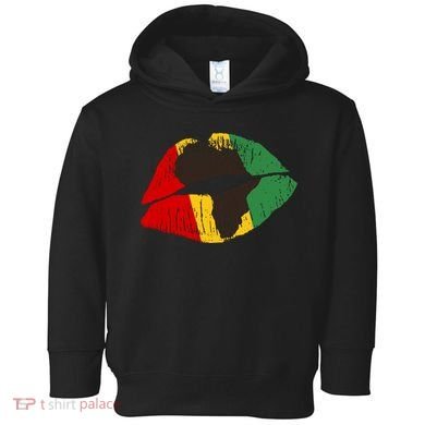 African Colors Lipstick Print Toddler Hoodie