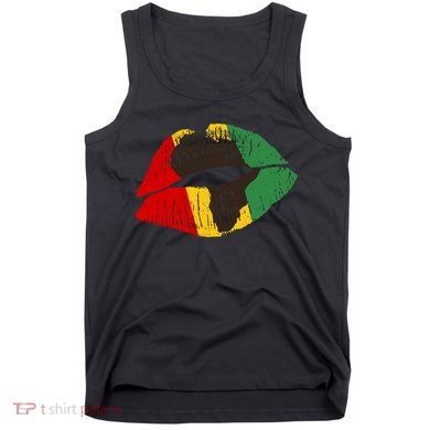 African Colors Lipstick Print Tank Top
