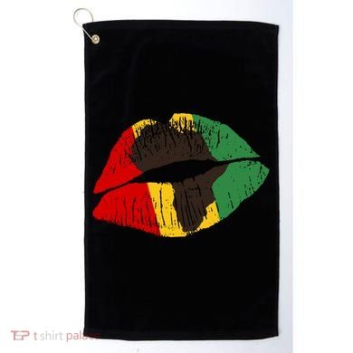 African Colors Lipstick Print Golf Towel