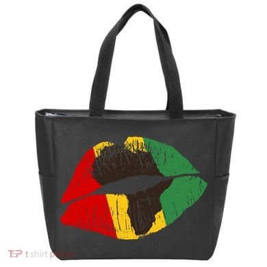 African Colors Lipstick Print Tote Bag