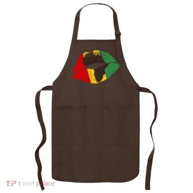 African Colors Lipstick Print Apron
