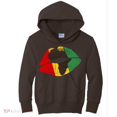 African Colors Lipstick Print Kids Hoodie