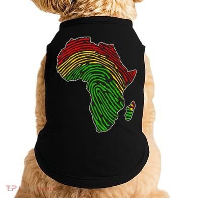 African Flag Colors Fingerprint Doggie Tank