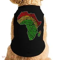 African Flag Colors Fingerprint Doggie Tank thumb 0