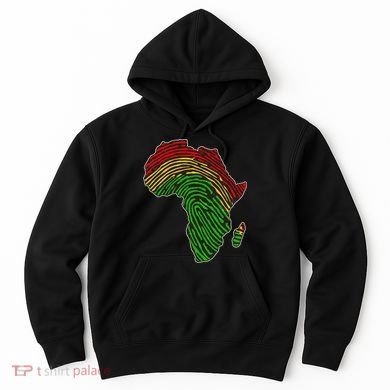 African Flag Colors Fingerprint Hoodie
