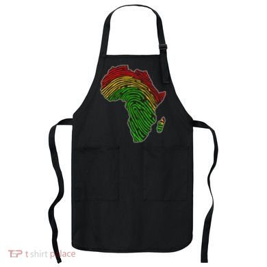 African Flag Colors Fingerprint Apron