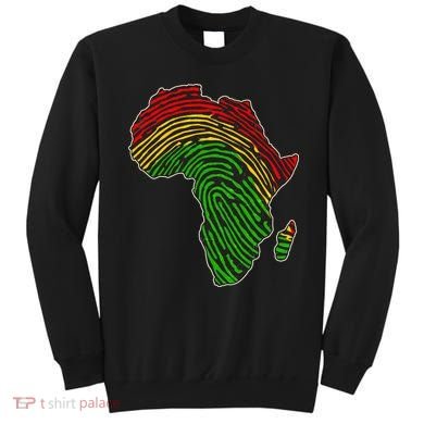 African Flag Colors Fingerprint Sweatshirt