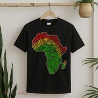African Flag Colors Fingerprint T-Shirt thumb 2