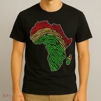 African Flag Colors Fingerprint T-Shirt thumb 3