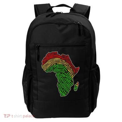 African Flag Colors Fingerprint Backpack