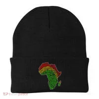 African Flag Colors Fingerprint Beanie thumb 0