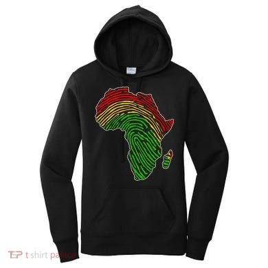 African Flag Colors Fingerprint Women's Hoodie